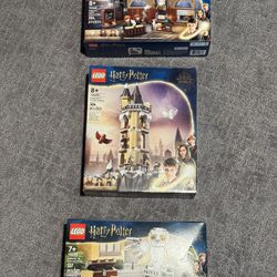 LEGO Harry Potter Lot of 3 Building Sets Hogwarts Castle - Owlery - Hedwig St New 