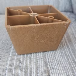 Vintage Brown Legs Strong Plastic For Furniture 2 1/2x4x4 New/Taiwan Set Of 4 