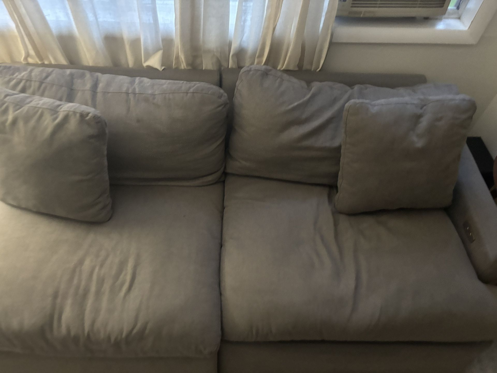 2-Piece Reclining Dream Gray Modular Loveseat – $250 OBO