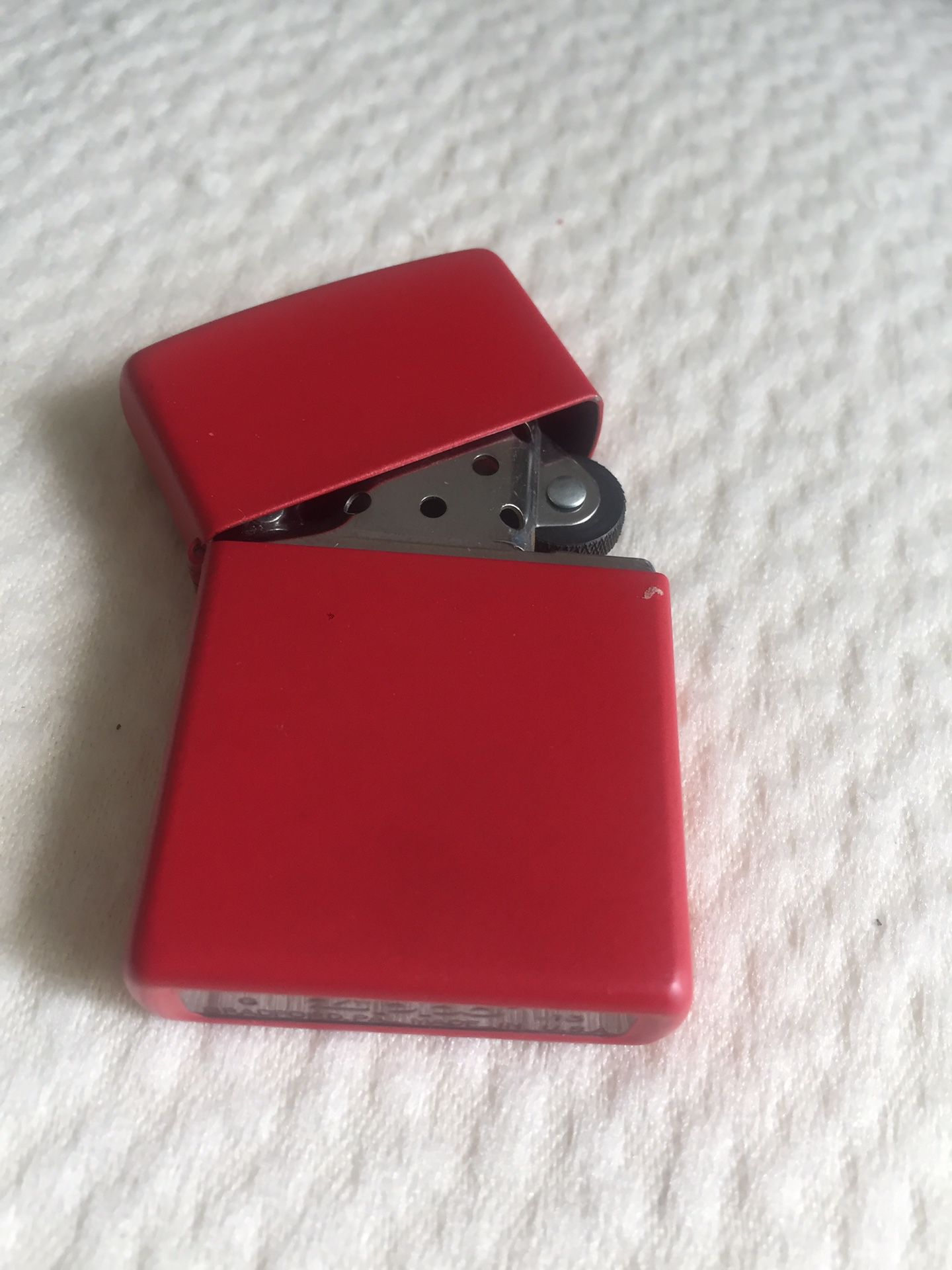 1 Red Zippo light made in USA