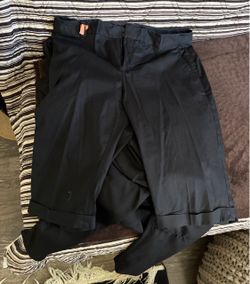 Black Dress shorts Pants with Cuffed Hem