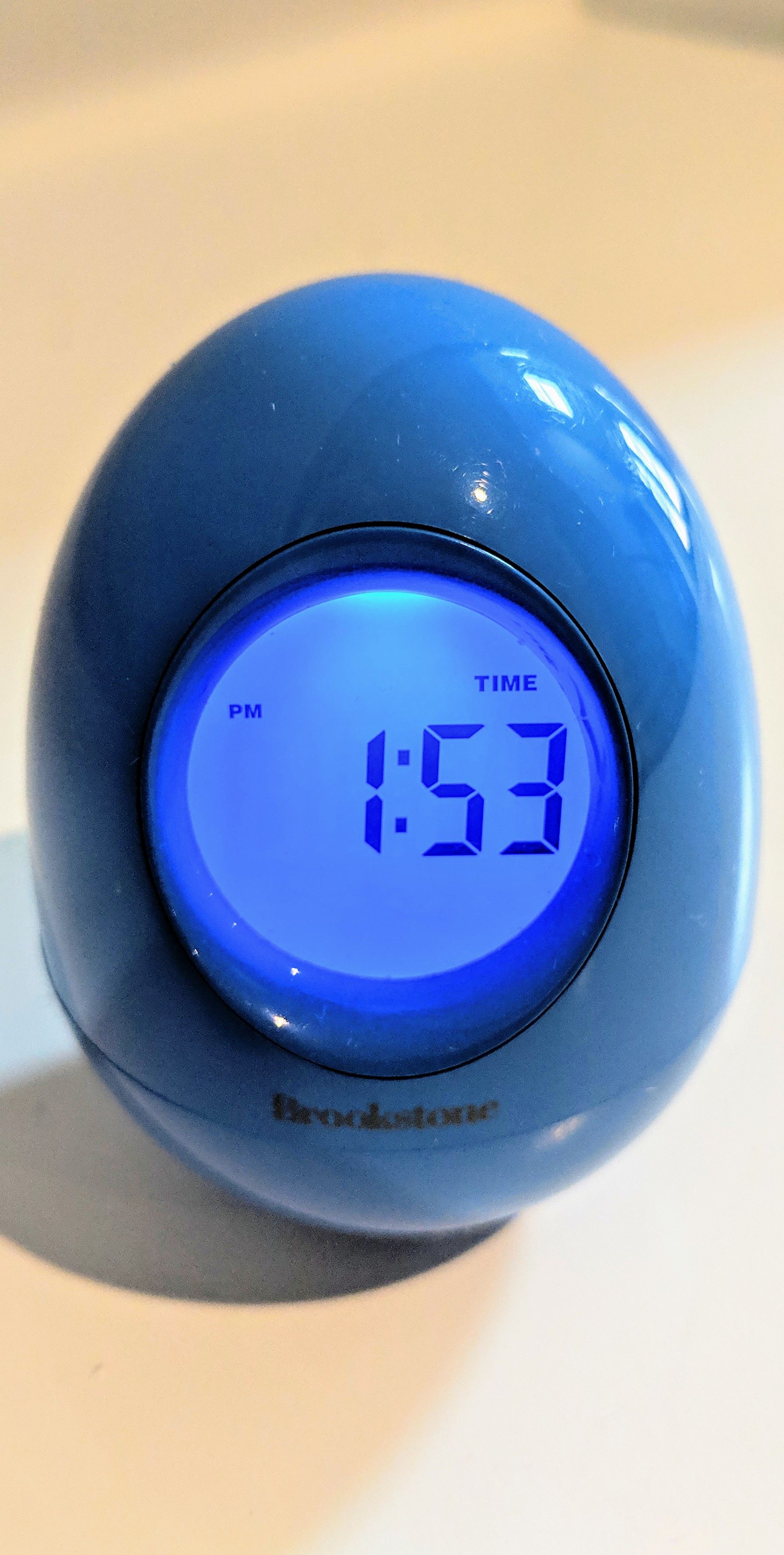 Egg shaped travel wobble clock (5 in 1)