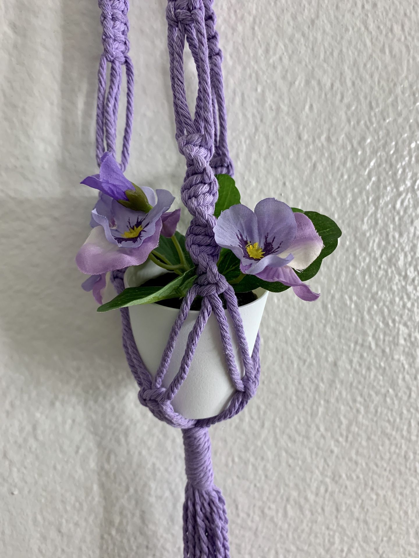 MINI 💜 plant hanger with artificial plant