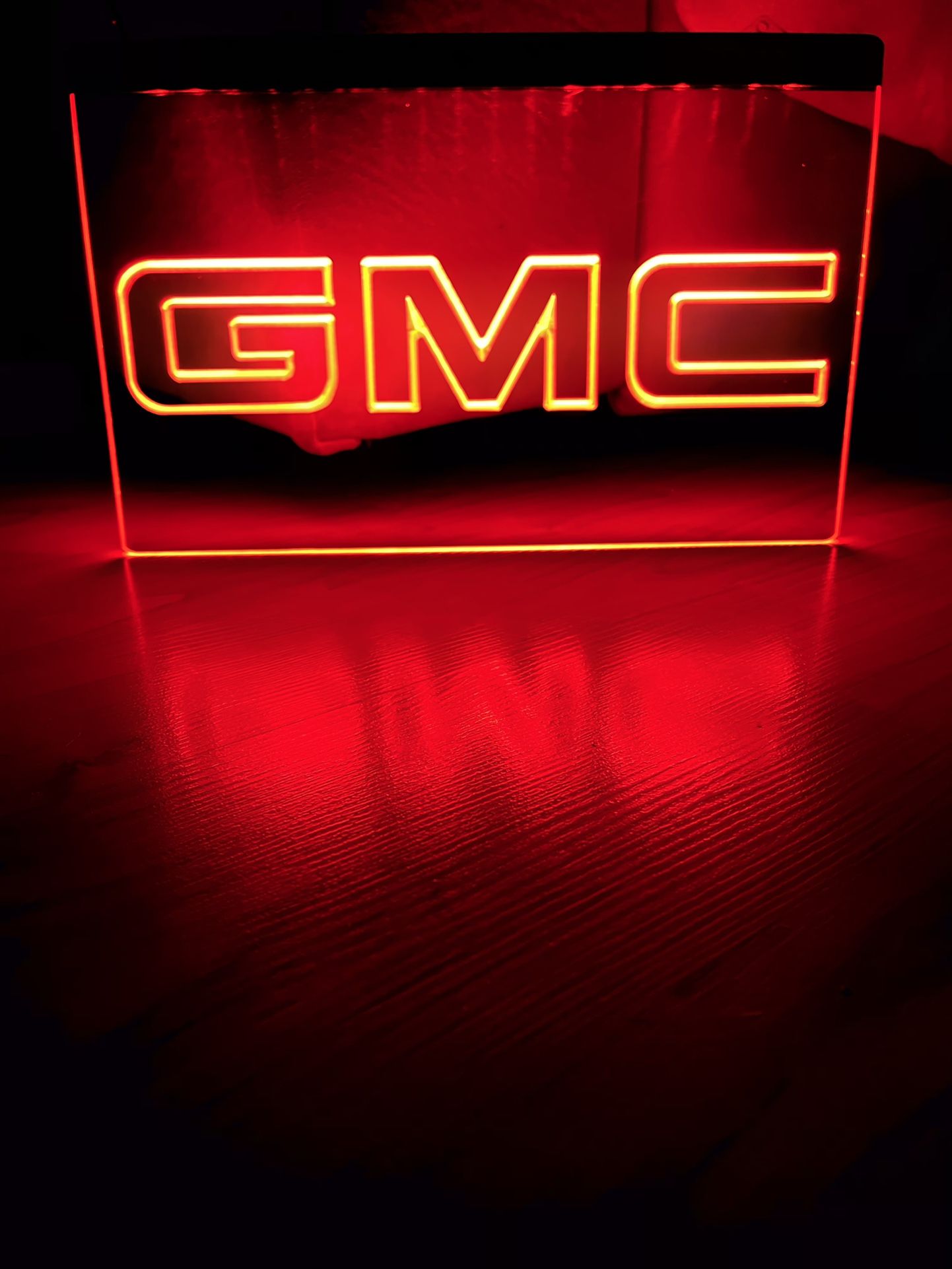 GMC LED NEON RED LIGHT SIGN 8x12