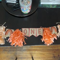 Boho Rainbow Birthday One Banner / High Chair Banner
