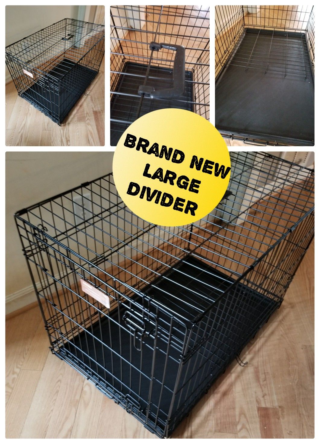 Large Dog Crate New with Divider