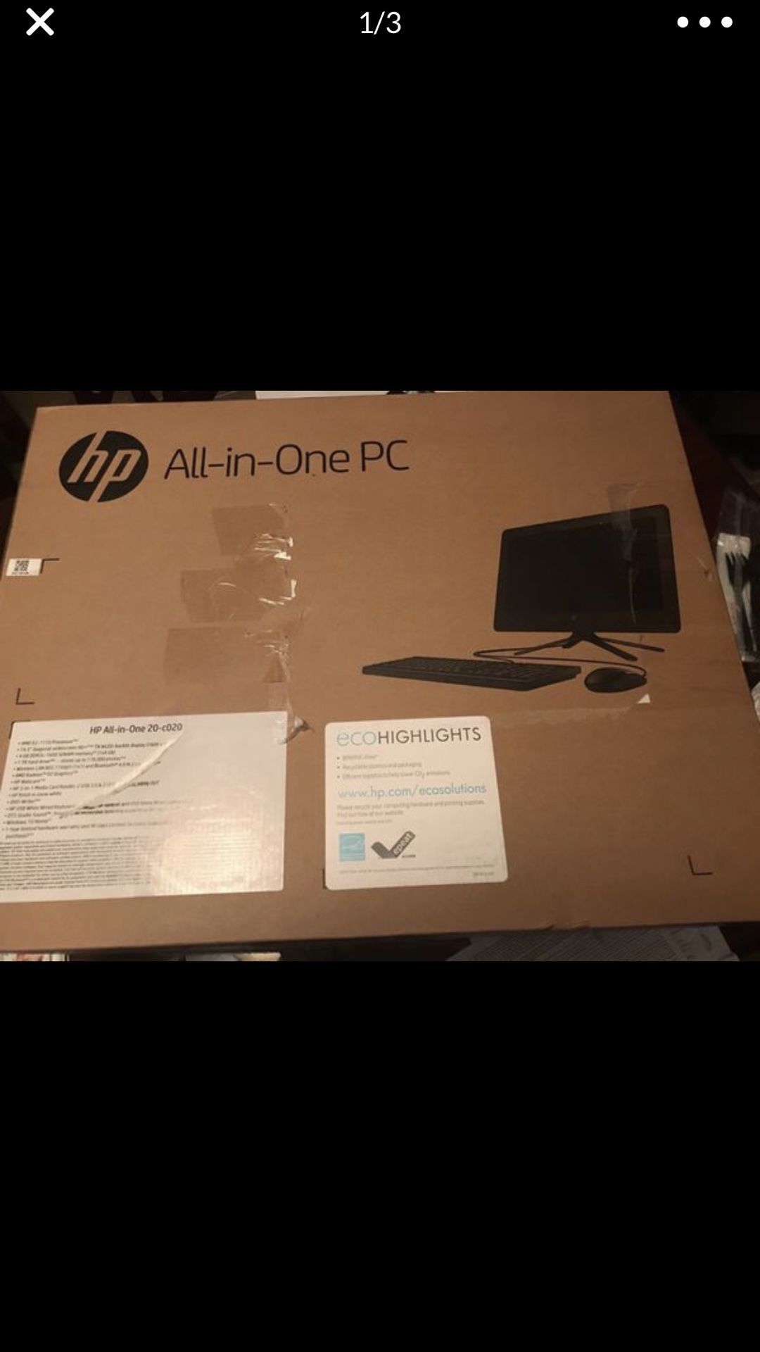 HP All in one PC - 20” screen. - new in box. Win10