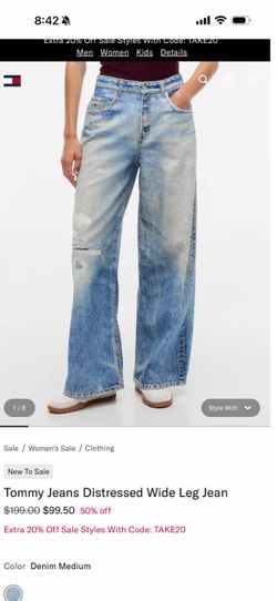 Tommy Hilfiger Charlie Mid Rise Loose Distressed Jeans