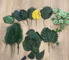 Tropical, fake leaves