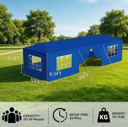 10x30 canopy tent with side walls and warranty