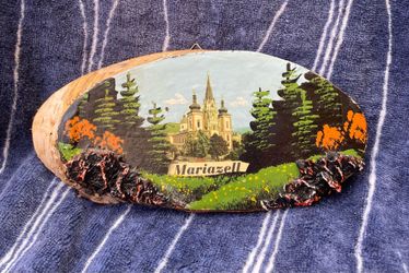 Vintage Hand-Painted Mariazell Basilica Souvenir – Mariazell, Austria