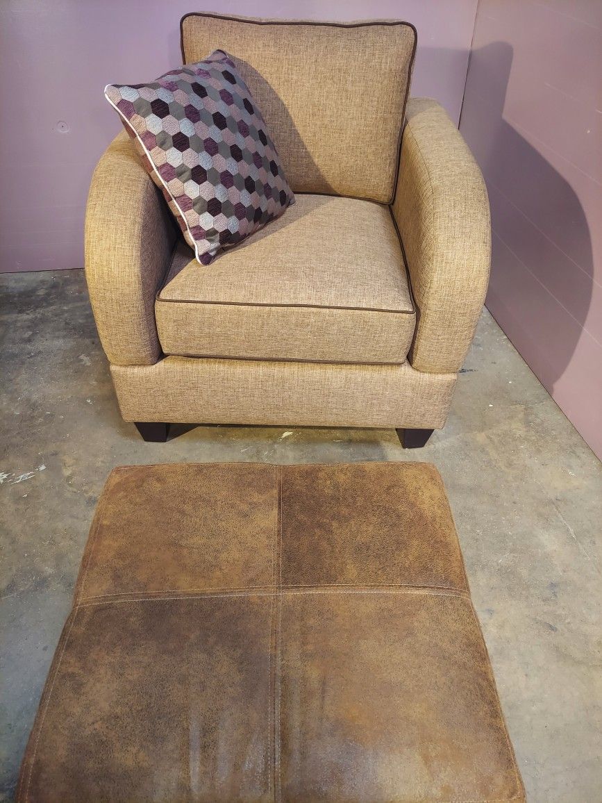 chair with ottoman together