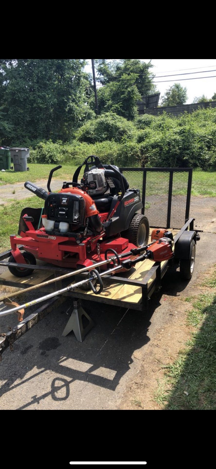 Trailer, zero turn , 2 blowers , weed eater & edger ! for Sale in