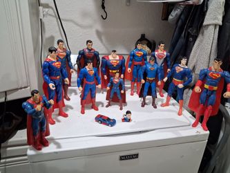 SUPERMAN DC COMICS action figures set collection.  Good Condition.  Collectible.