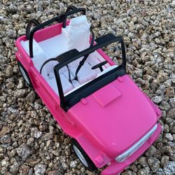 Barbie Off-Road Vehicle, Purple Toy Car with 2 Pink Seats and Rolling 