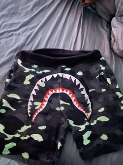 Glow in the dark Bathing ape Bape shorts size XL