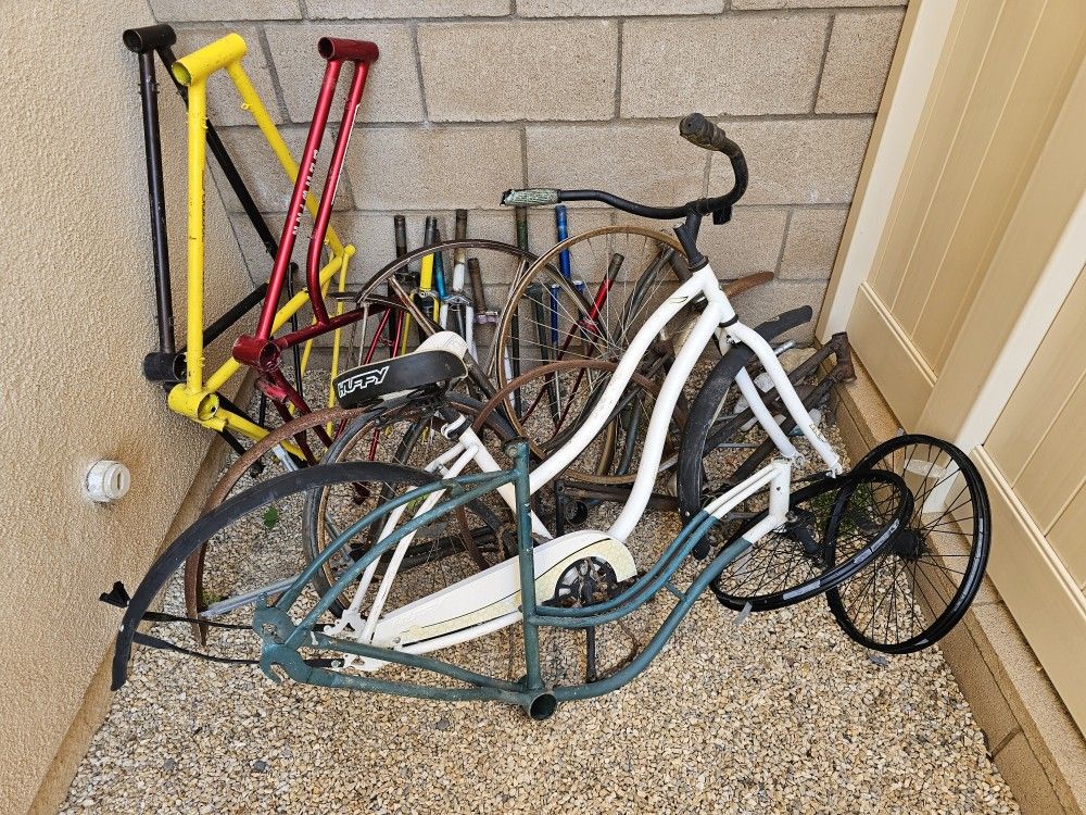 Vintage Schwinn bicycle parts.