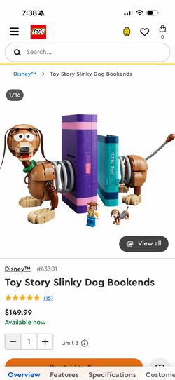 Toy Story Slinky Dog Bookends