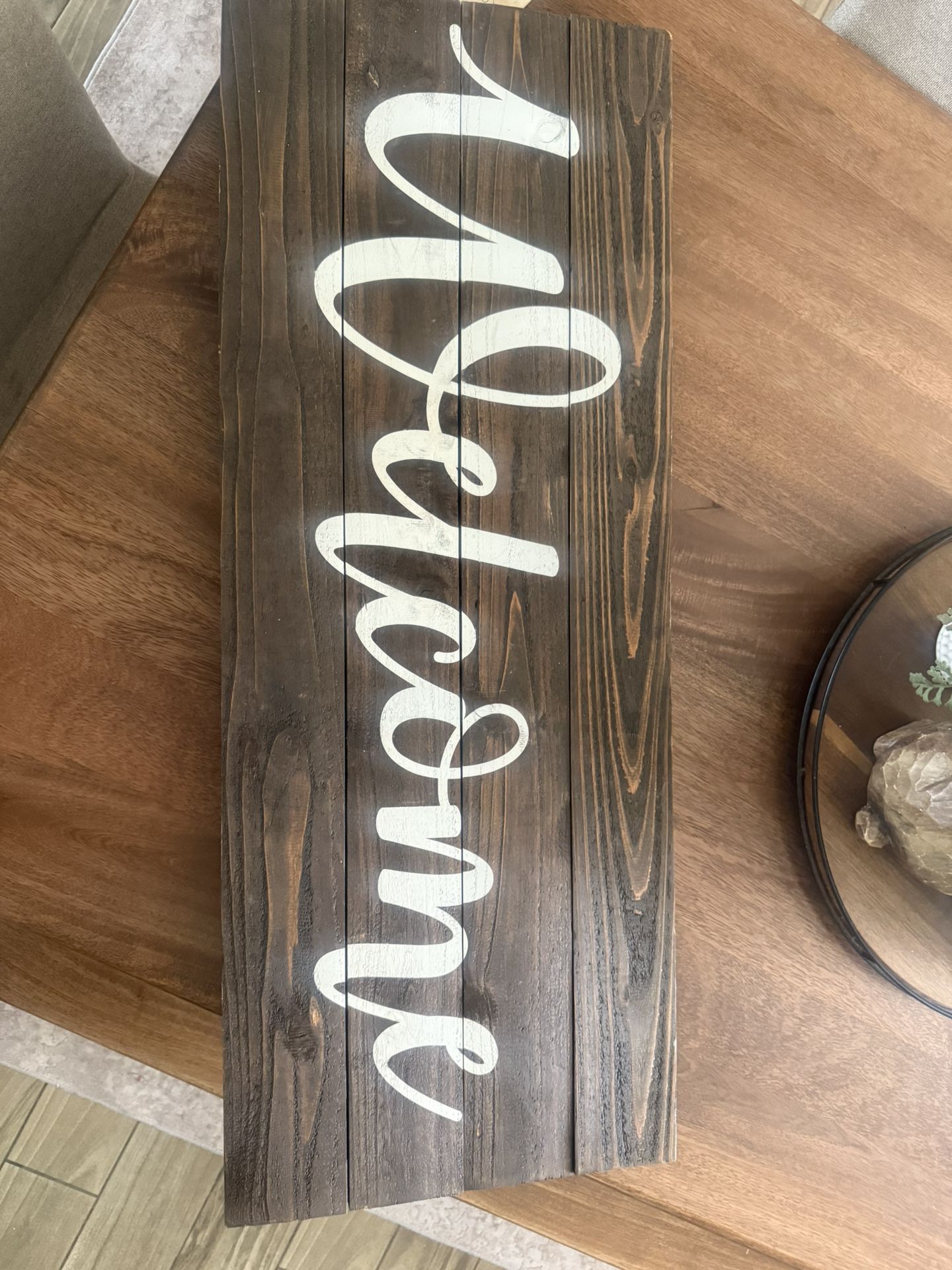 Wooden Welcome Sign