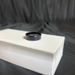 💙 Men’s Black & Blue Two-Tone Band Ring – Size 13 | Trades Welcome! This eye-catching ring features a bold blue center band with sleek black edges — 