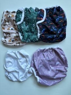 READ DESCRIPTION - 5 size Large cloth diaper covers: Reusabelles and GMD Cloth-Eez