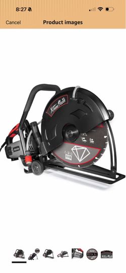 XtremepowerUS 3200W Electric 16" Concrete Cut Off Saw Wet/Dry Circular Saw Disc Cutter Guide Roller Masonry Brick Build-In Water Line with Blade 43 $1