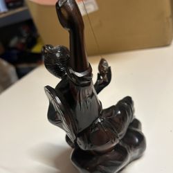 Vintage fishing man statue decoration