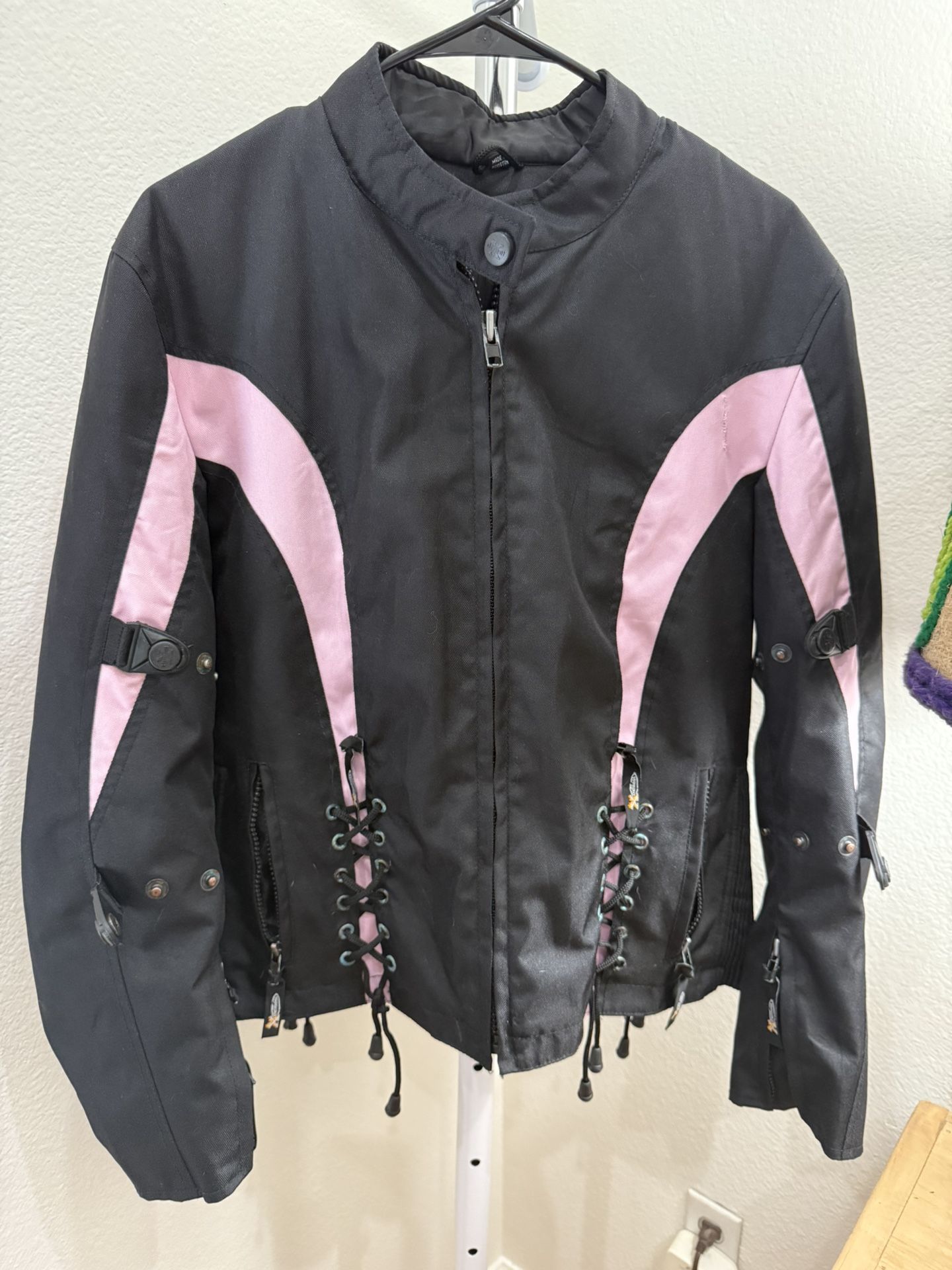 Xelement Pink & Black Motorcycle Jacket