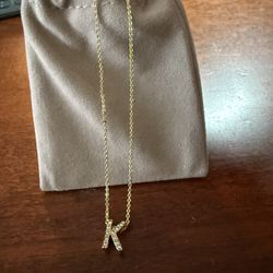 Gold Plated “K” Necklace 