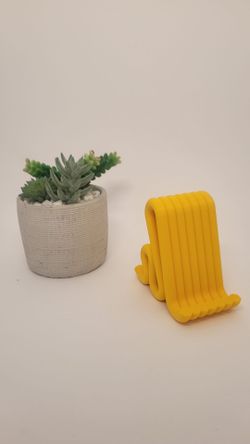 Yellow 3D Printed Phone Stand
