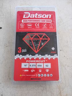 Datson Powercut 18" Chainsaw Chain 3-Pack
