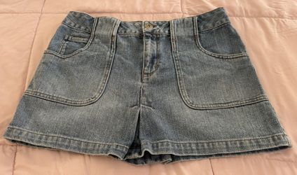 Mossimo Mossissue Jean Light Blue A-line Mini Skirt with Pockets, size S