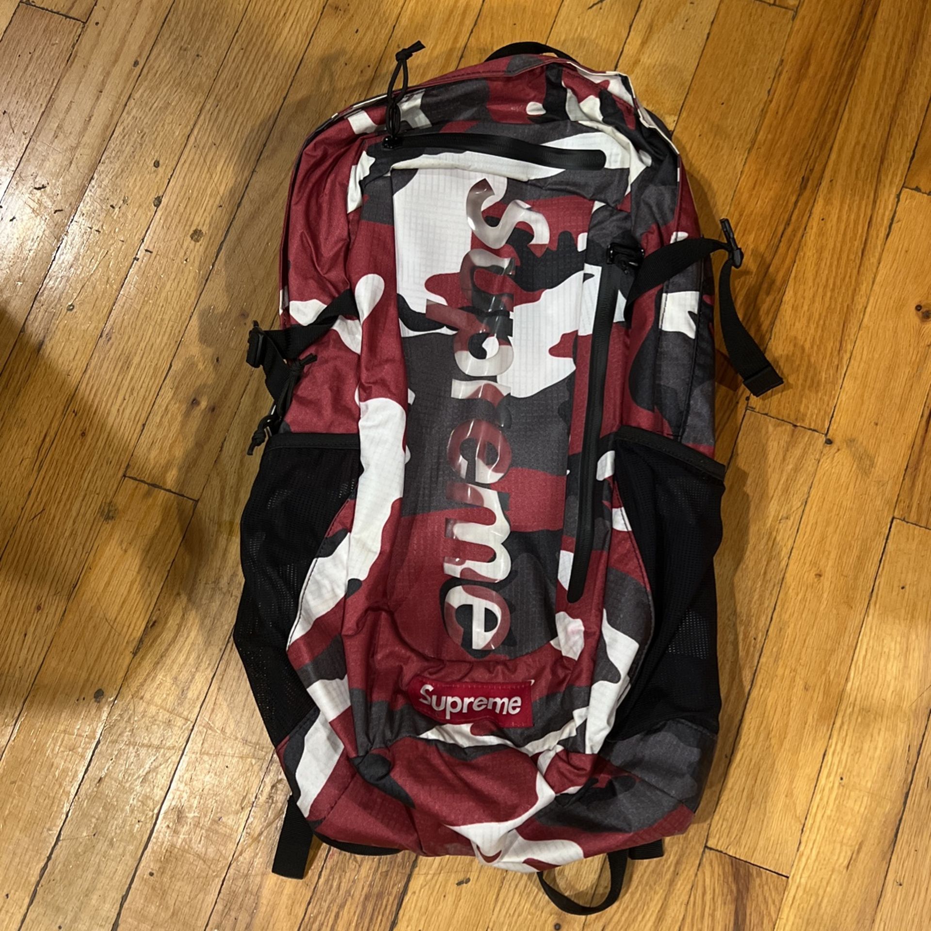 Supreme Red Camo Backpack. Never Used. Perfect Condition.