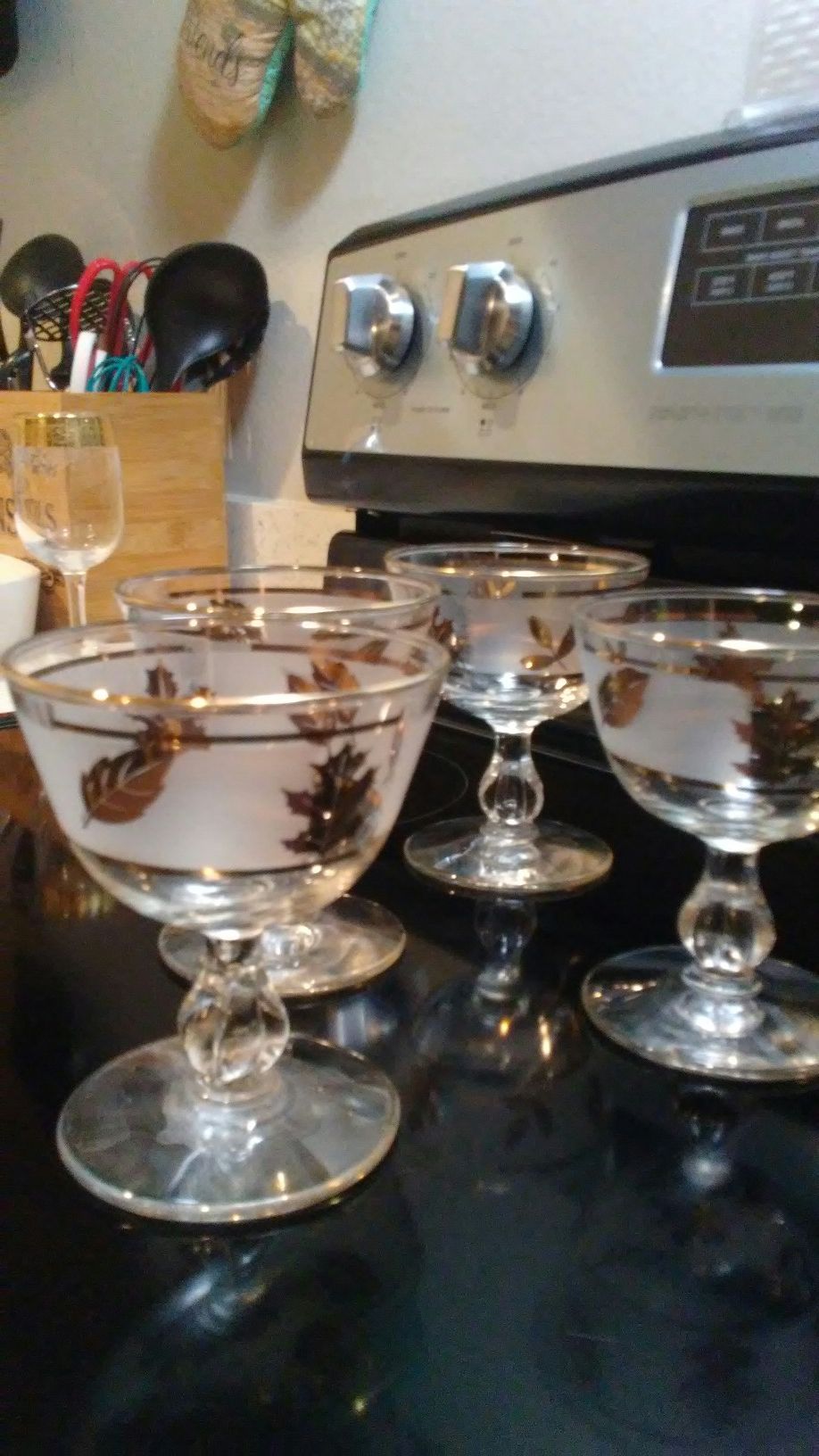 Antique glass cup set