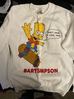 Bart Simpson Crew Neck Sweater Size Medium - Brand New With Tag - The Simpsons