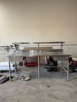 Industrial stainless steel table