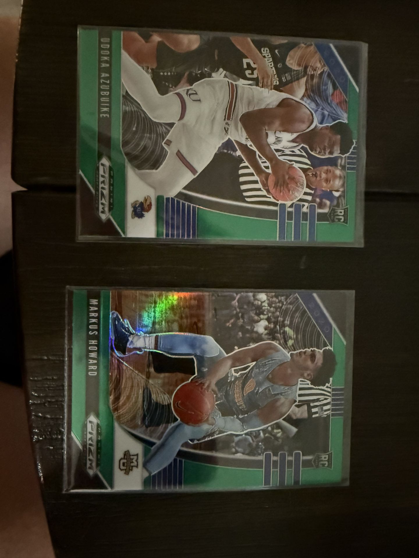 MARKUS HOWARD GREEN PRIZM ROOKIE CARD JERSEY #0 MARQUETTE NUGGETS 2020 PANINI + 2020 Panini Prizm Draft Picks Collegiate Udoka Azubuike #31 Green