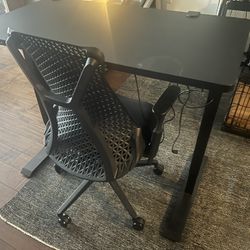 $100 New Adjustable Black Desk 