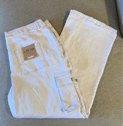 Love Cult Denim Low Rise Wide Leg Cargo Jeans