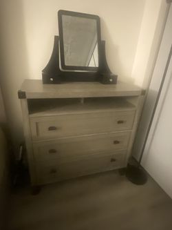 Grey Wood Bedroom dresser