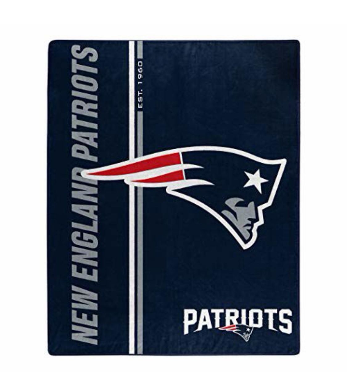 Northwest NFL New England Patriots 50x60 Raschel Restructure DesignBlanket, Team Colors, One Size (1NFL0(contact info removed)6RET)
