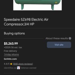 Speedaire Air Compressor 