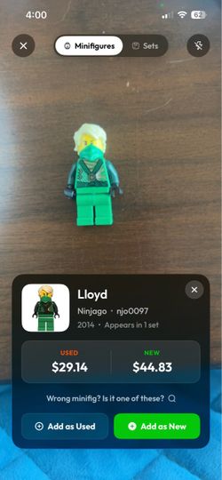 Lego Lloyd Ninjago Minifigure