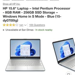 HP 15.6" Laptop Certified Refurbished