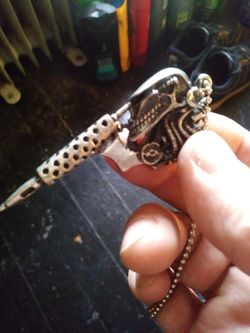 Alien tattoo charm...with chain...$25 obo