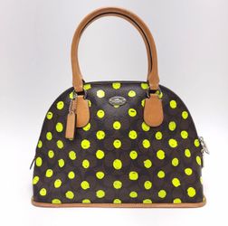 Coach Gary Baseman Cora Dome Sierra Satchel  NeonGreen Polka Dot Limited Edition