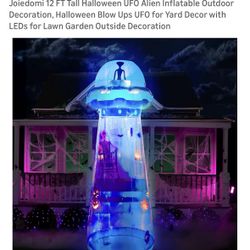 UFO Halloween Yard Blowup