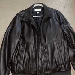 Calvin Klein Dark Brown Leather Jacket