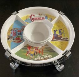 Disney Movie Nite Serving Tray Snack Dumbo Cinderella Snow White Complete 2007