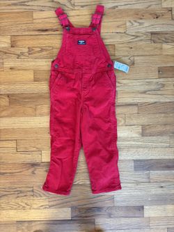 OshKosh B'gosh New red corduroy overalls Size 5T